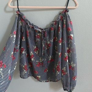 Forever 21 off the shoulder sheer blouse